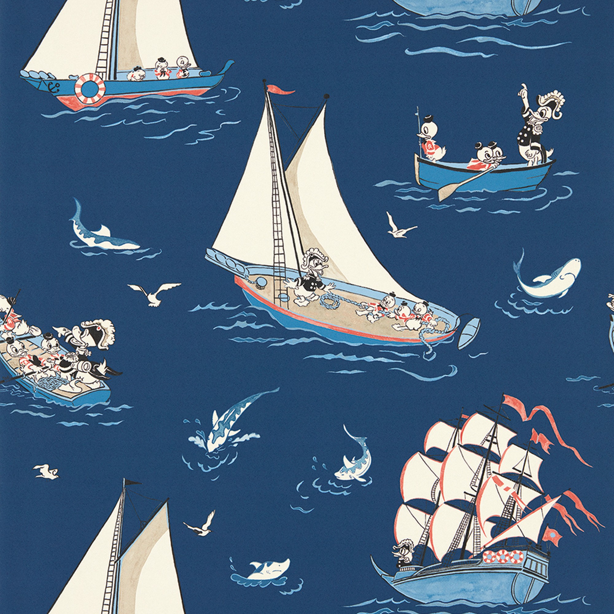 Donald Nautical Wallpaper 217283 By Disney Home X Sanderson In Night Fishing